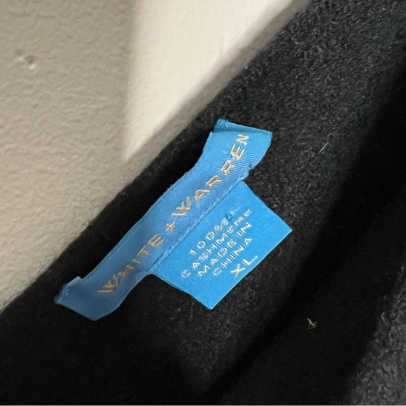 White + Warren Cashmere Tank Black Size XL Basic Minimalist - Picture 4 of 6